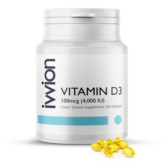 Vitamin D3 4000 IU (100 µg) – Preservative-Free Softgels, 1-Year Supply