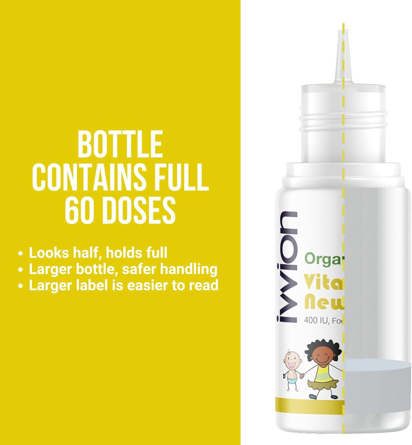 Organic Vegan Baby Vitamin D3 Drops 400 IU (10 µg) – 2 Pack , Infants & Toddlers