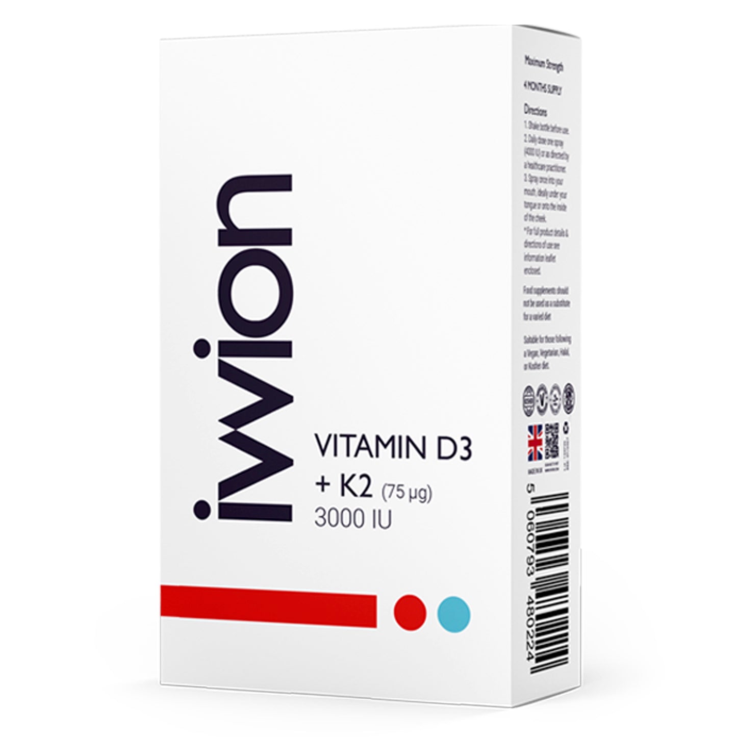 D3+K2 Vitamin 3000 IU Spray