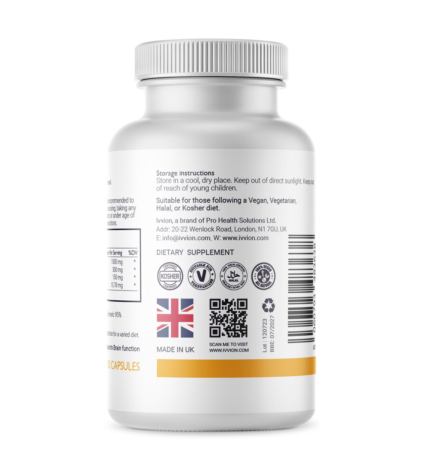 Organic Turmeric Curcumin 1950 mg with Black Pepper & Ginger