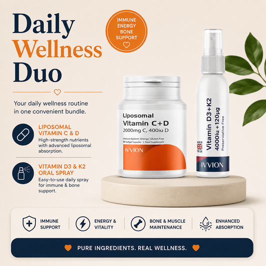 Daily Wellness Duo | Liposomal Vitamin C & D + Vitamin D3 & K2 Spray Bundle