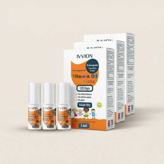 Vegan Baby Vitamin D3 Drops - From birth to 12 years - 3 Pack
